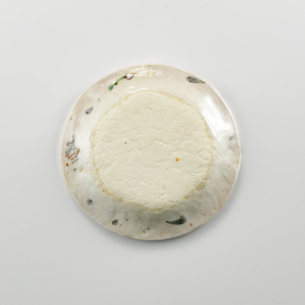 Japanese Shino Glaze Crab Motif Side Plate – Mino Ware Pottery, Renji Nakagaki