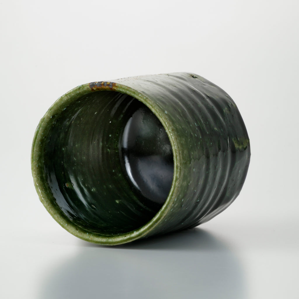 Oribe Yunomi Tea Cup Iron Painting Design