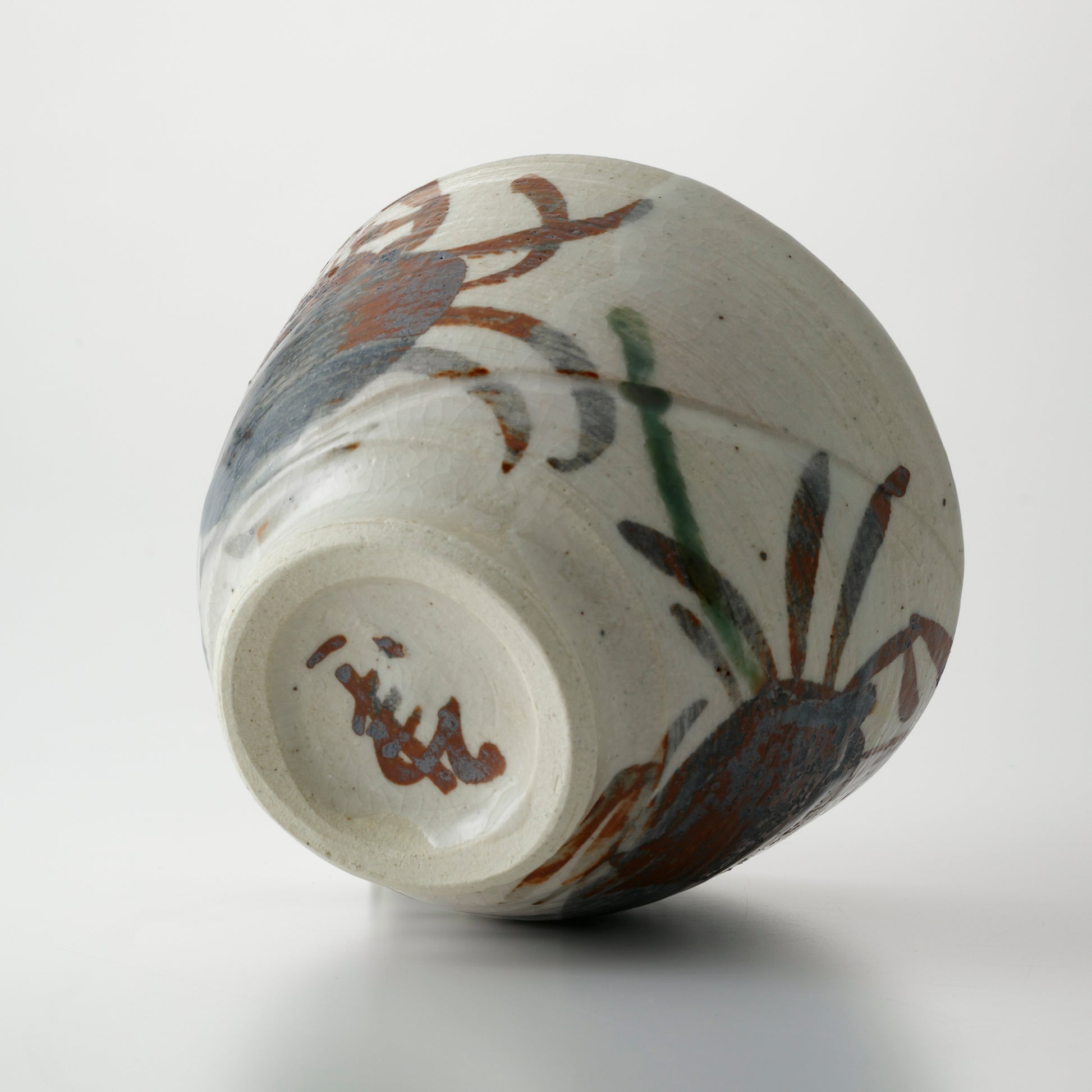 Shino Small Matcha Tea Bowl Crab