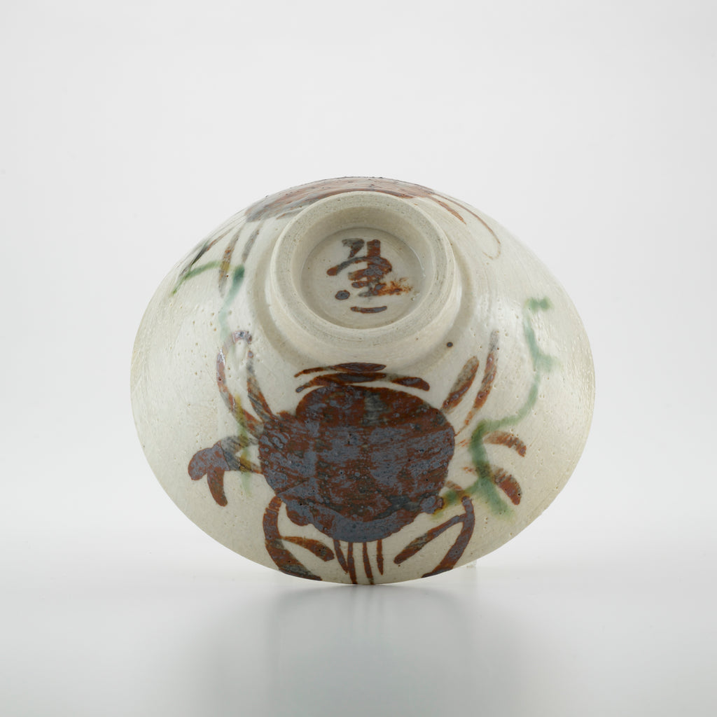 Shino Chawan Rice Bowl Crab