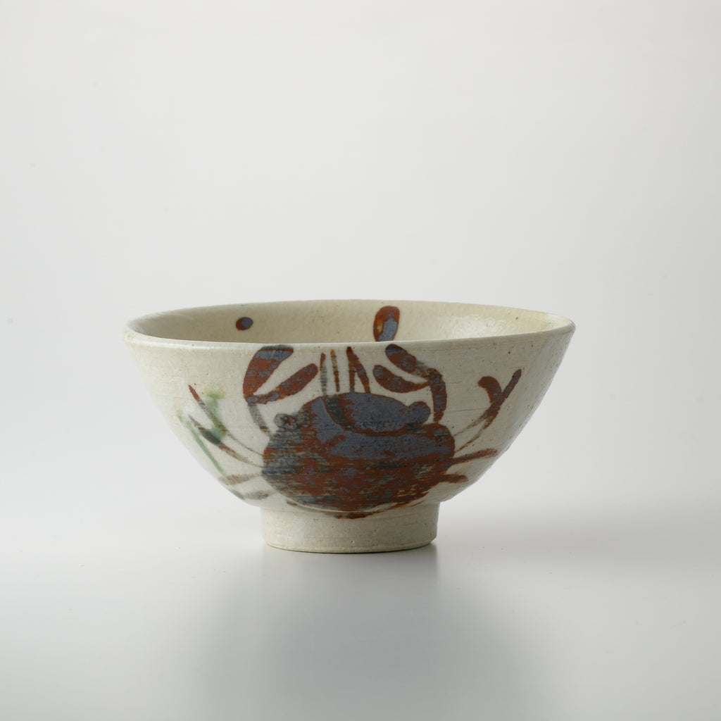 Shino Chawan Rice Bowl Crab