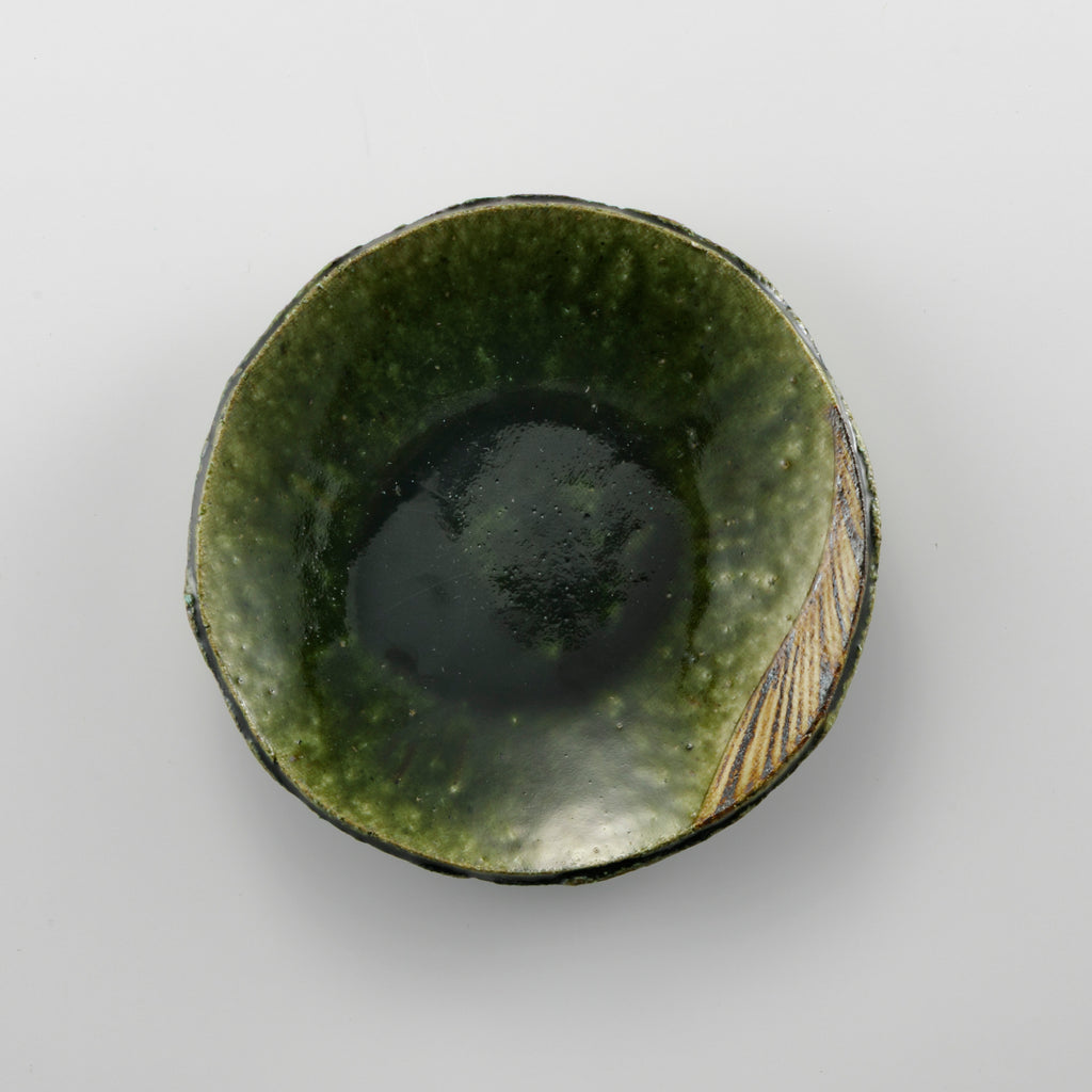 Oribe Round Plate Iron Painting Design