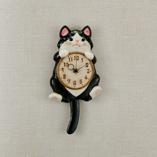 Lucky Cat Pendulum Wall Clock Hachiware