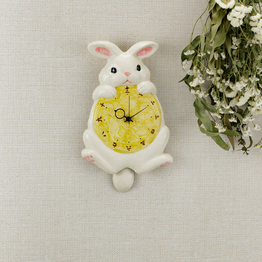 Moon Rabbit Pendulum Wall Clock