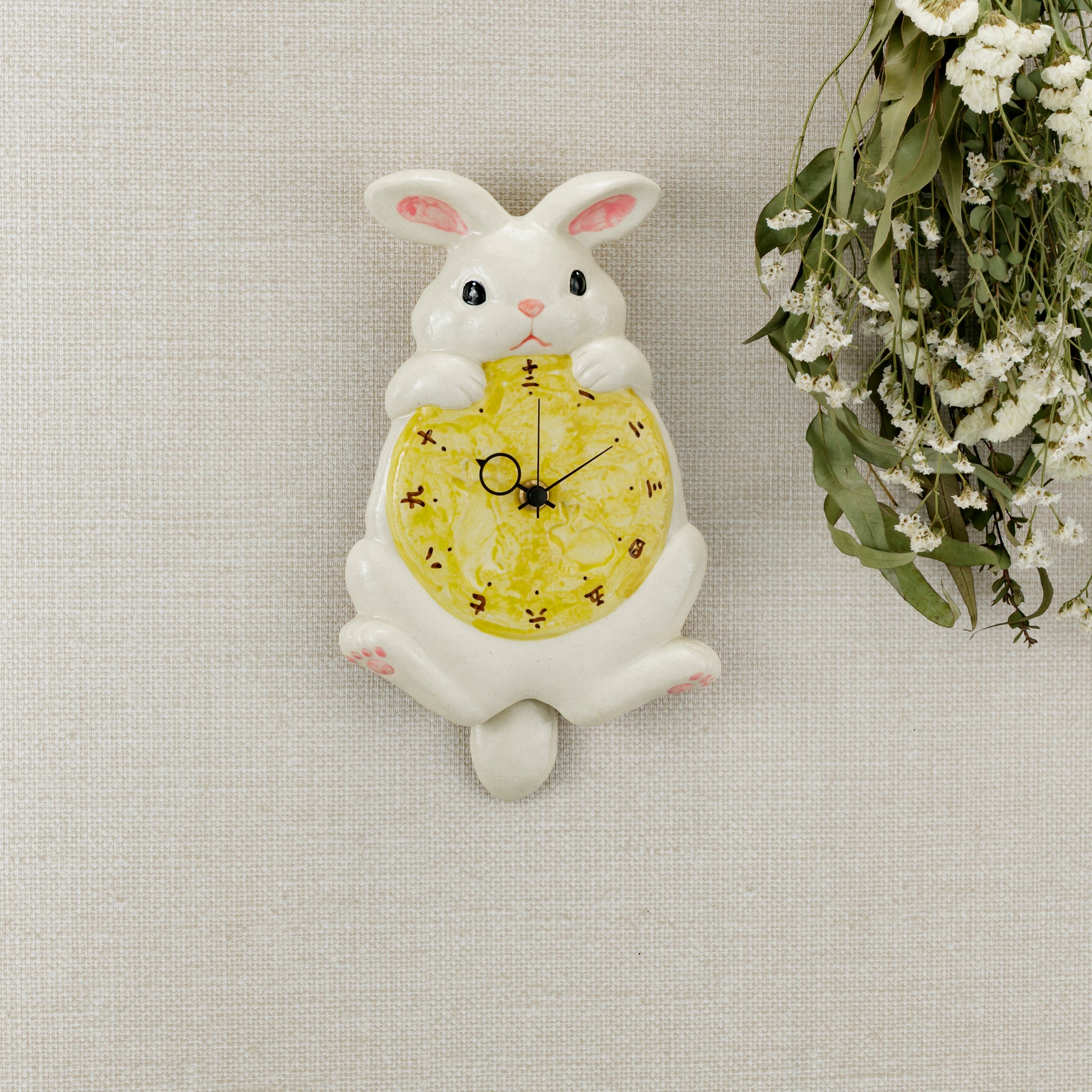 Moon Rabbit Pendulum Wall Clock