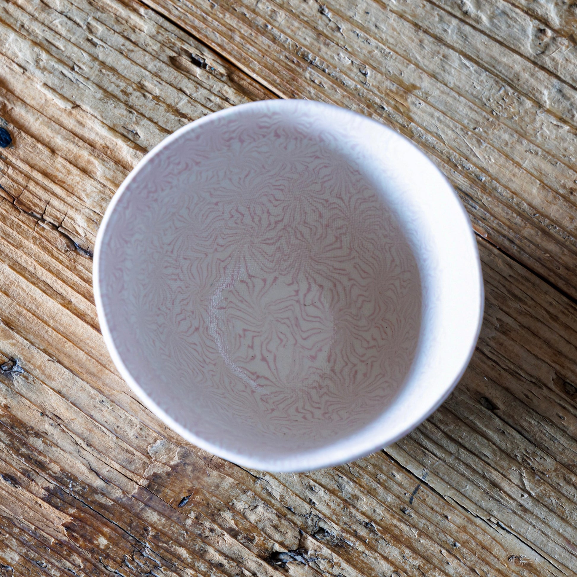 Japanese Nerikomi Yunomi Sencha Tea Cup Marble Pattern Sakura Pink – Seto Ware by Tetsuo Nagae