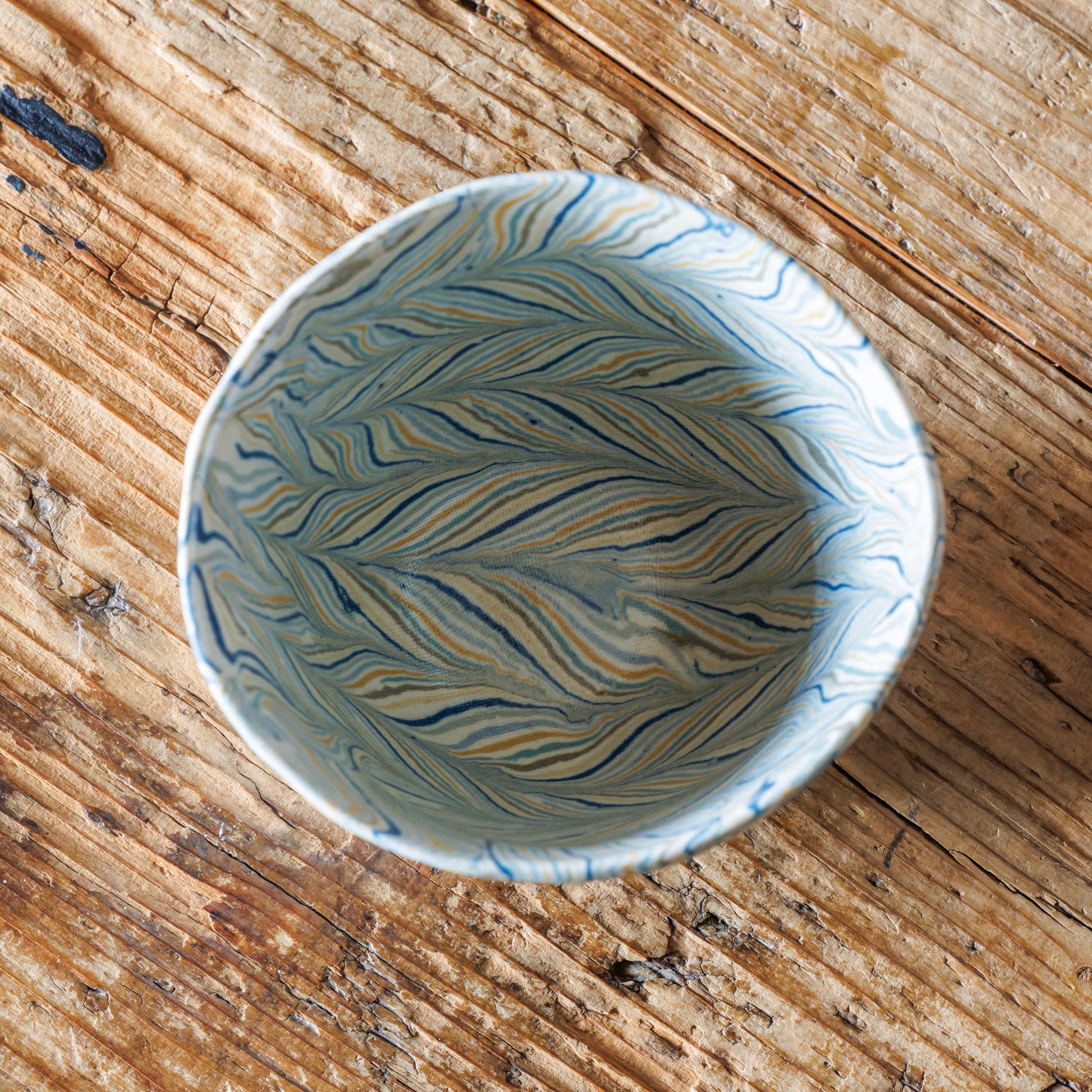 Japanese Nerikomi Feather Pattern Multi Cup – Seto Ware by Tetsuo Nagae