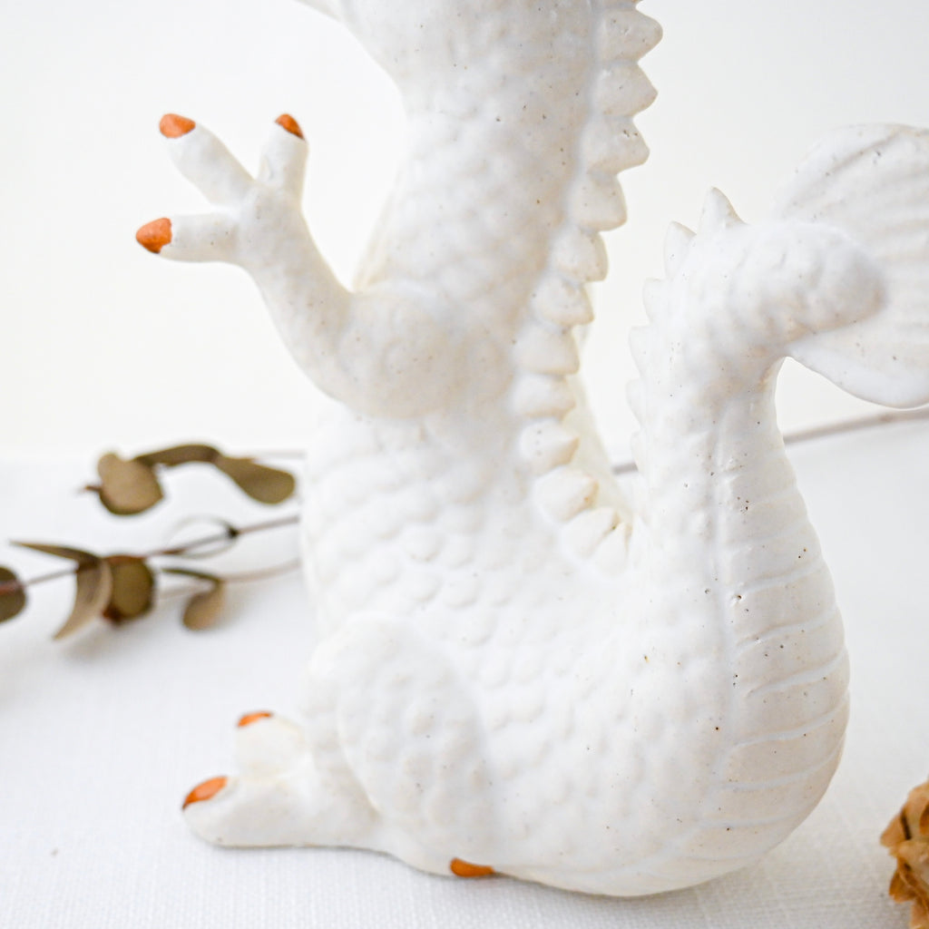 White Lucky Dragon Figurine