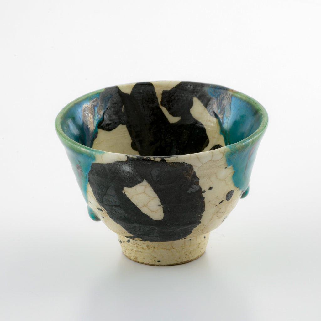 Sencha Yunomi Teetasse im alten Oribe-Stil