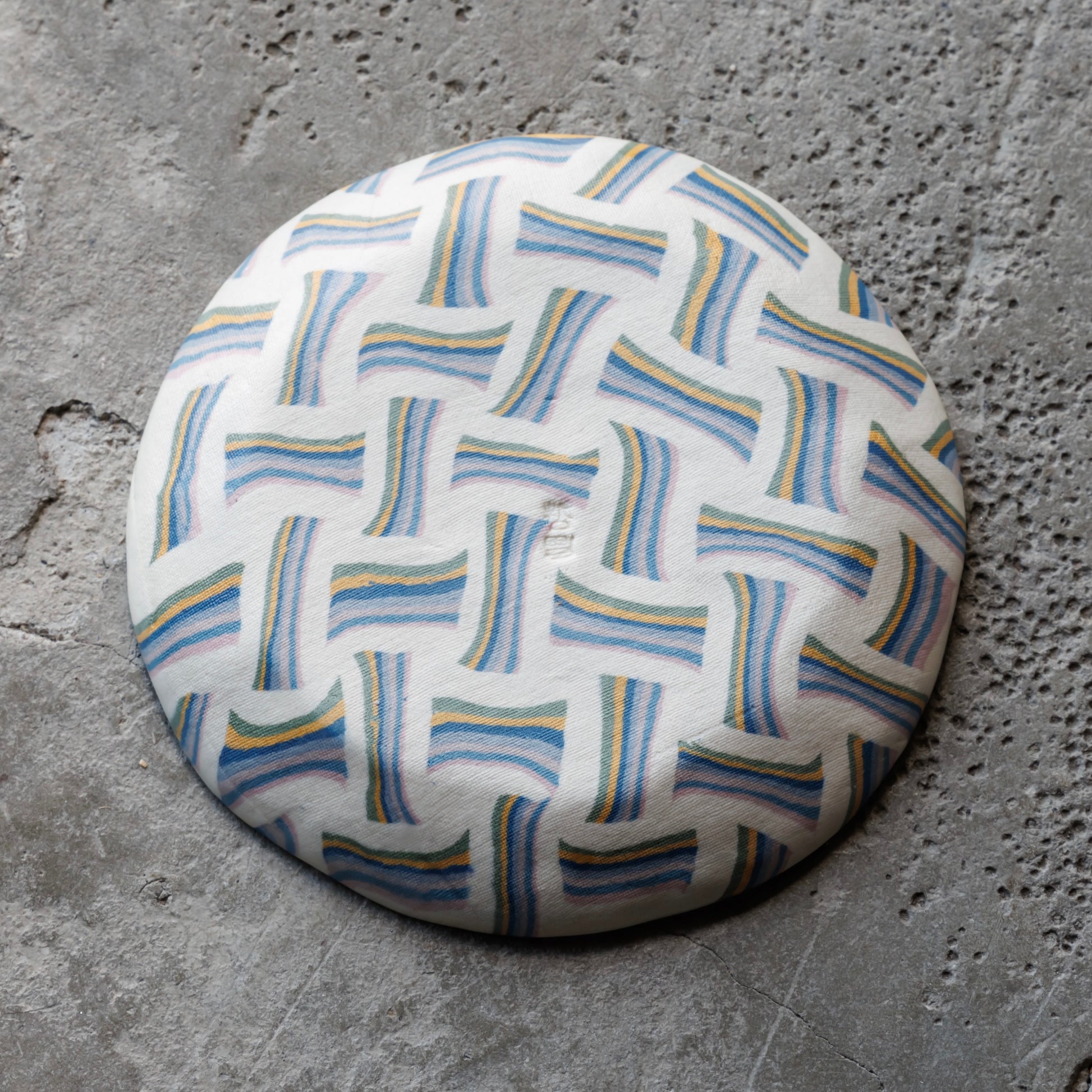 Japanese Nerikomi Ribbon Pattern Side Plate – Seto Ware Pottery by Tetsuo Nagae