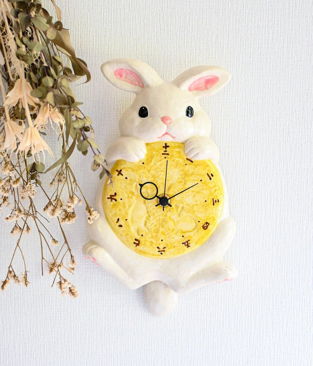 Moon Rabbit Pendulum Wall Clock