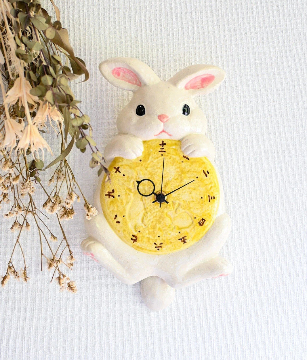Moon Rabbit Pendulum Wall Clock